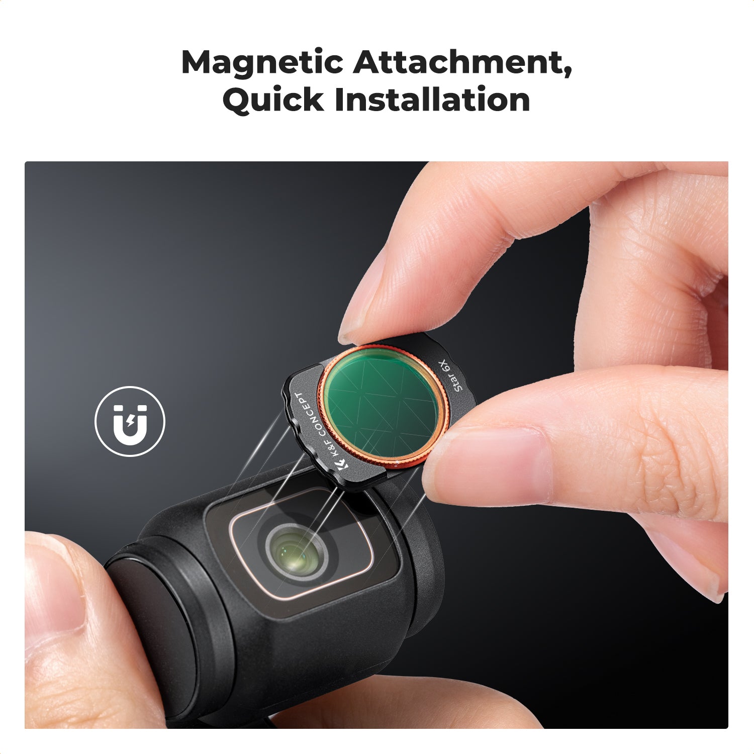 K&F Concept Magnetic Star Filter for DJI Osmo Pocket 3, 6 Points Cross Screen Starburst Sparkling Effect Lens Filter, Optical Glass/HD/Multi-Coated Filters K&F Concept Magnetic Star Filter for DJI Osmo Pocket 3, 6 Points Cross Screen Starburst Sparkling Effect Lens Filter, Optical Glass/HD/Multi-Coated Filters